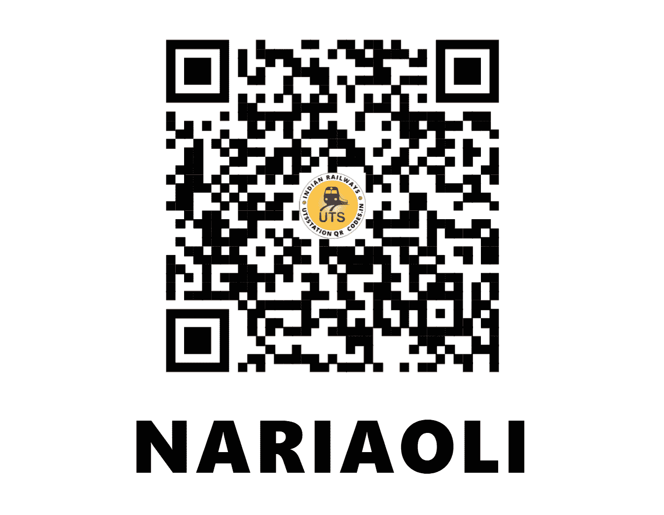 UTS QR Code for NARIAOLI - NOI - WC (MADHYA PRADESH)